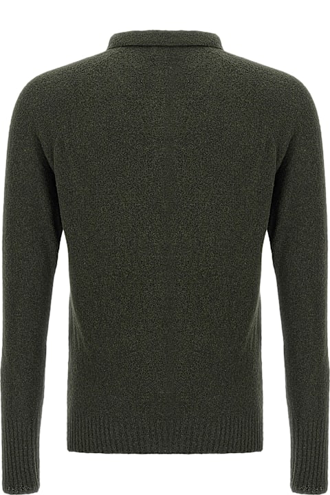 Ma'ry'ya ملابس علوية لـ القسم الرجالي Ma'ry'ya Bouclé Cotton Polo Shirt