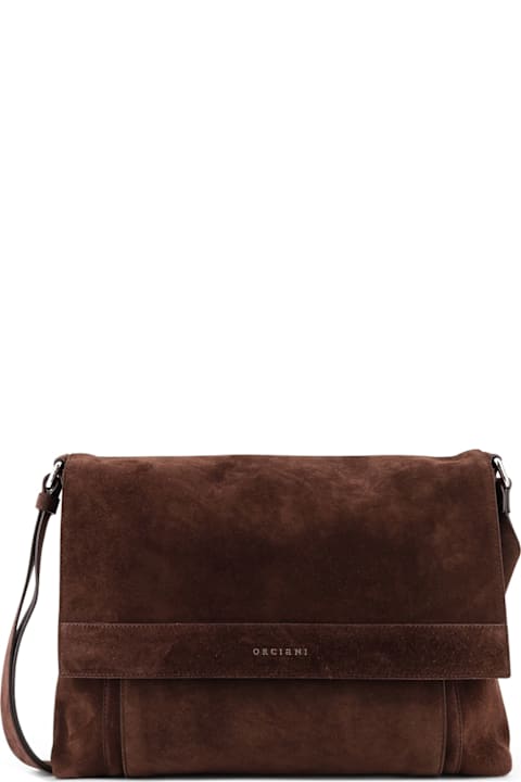 Orciani for Kids Orciani Peach Suede Messenger Bag