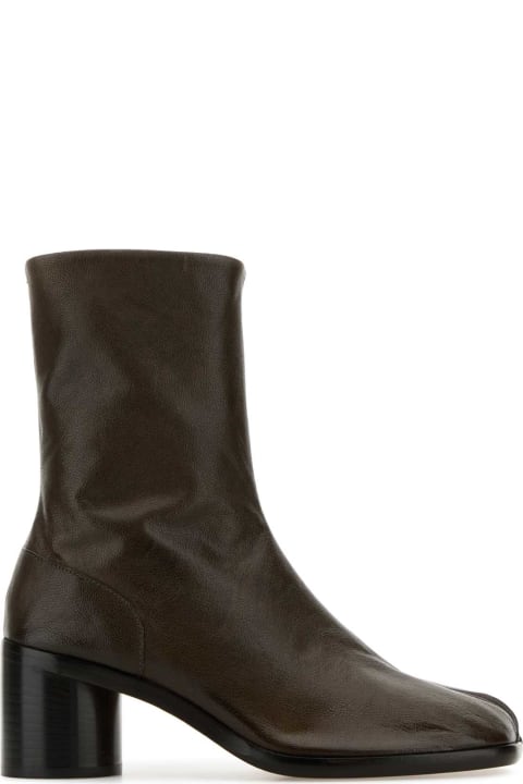 Maison Margiela Boots for Men Maison Margiela Mud Leather Tabi Boots