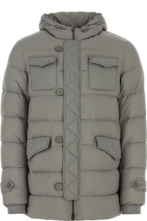 Coats & Jackets for Men Herno Grey Nylon Down Jacket
