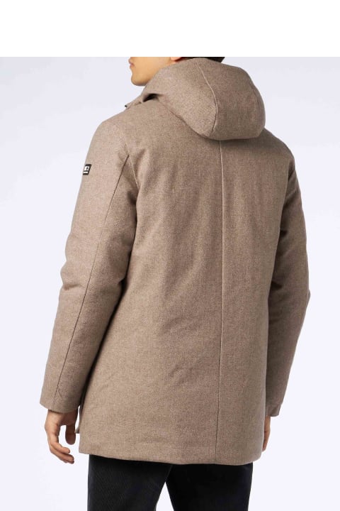 MC2 Saint Barth for Kids MC2 Saint Barth Man Hooded Parka Voyager With Herringbone Print
