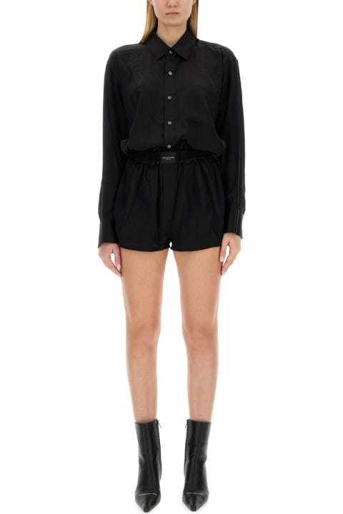 T by Alexander Wang for Women T by Alexander Wang Short Jumpsuit With Boxer Silhouette