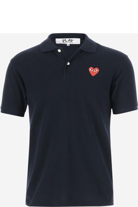 Homeware Comme des Garçons Play Cotton Polo Shirt With Logo