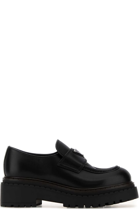 Prada Black Leather Loafers