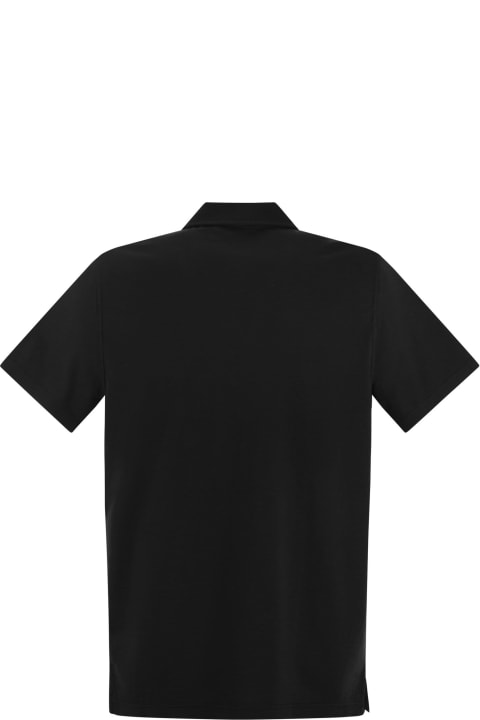 Fedeli Topwear for Men Fedeli Cotton Polo Shirt With Open Collar