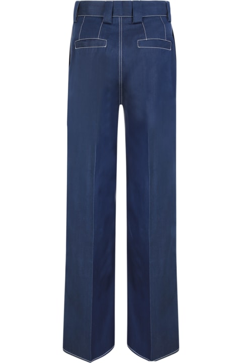 Sunnei Pants for Men Sunnei Wide Leg Blue Jeans