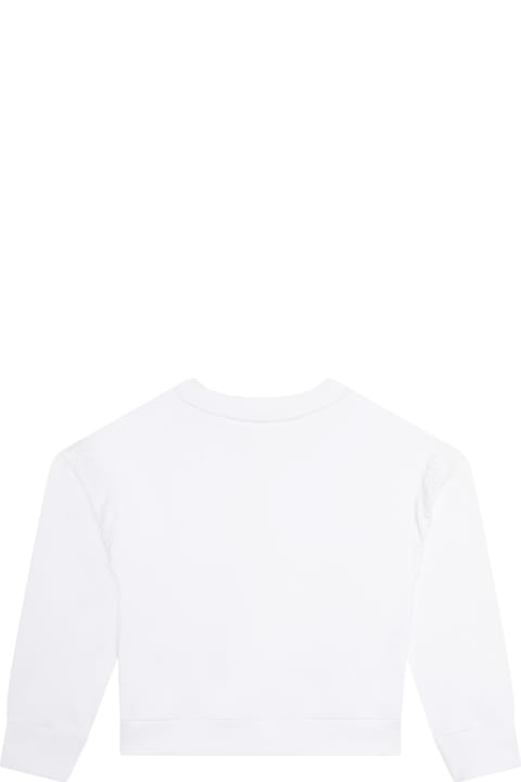 White Sweatshirt With Stripes