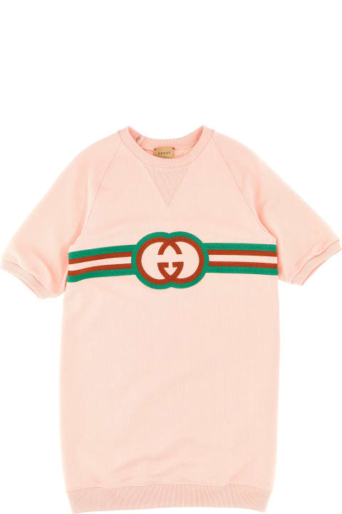 Gucci for Girls Gucci Embroidered Logo Dress
