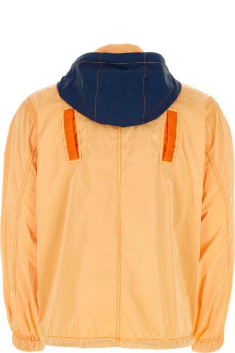 Coats & Jackets Sale for Men Stone Island Light Orange Nylon Ripstop Jacket