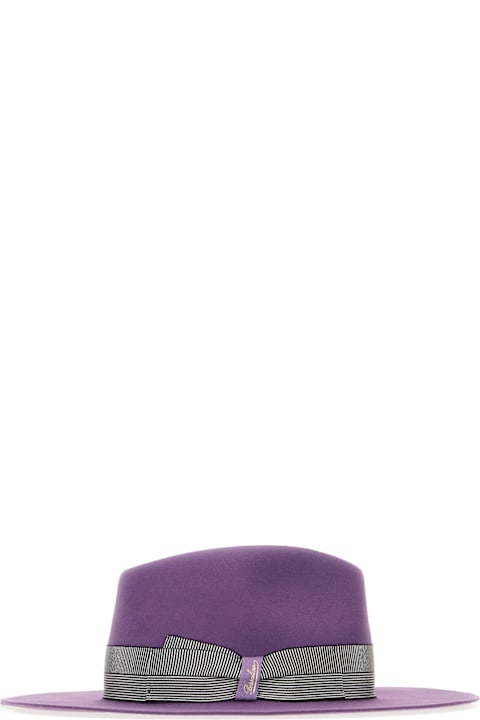 Homeware Borsalino Agata Alessandria Brushed Felt With Striped Hatband