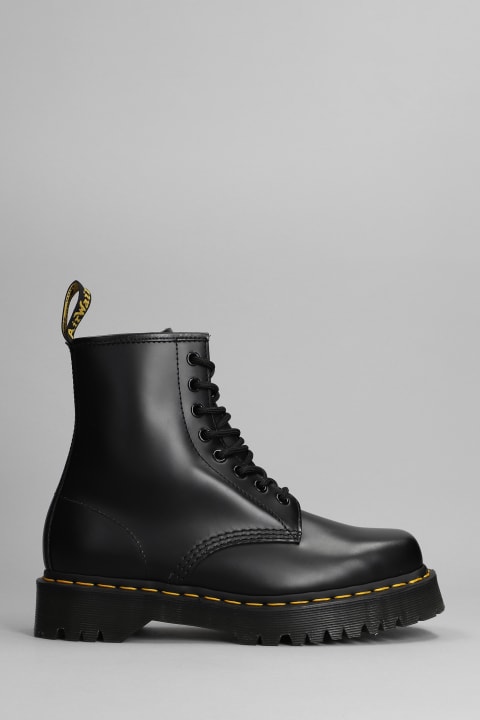1460 Combat Boots In Black Leather