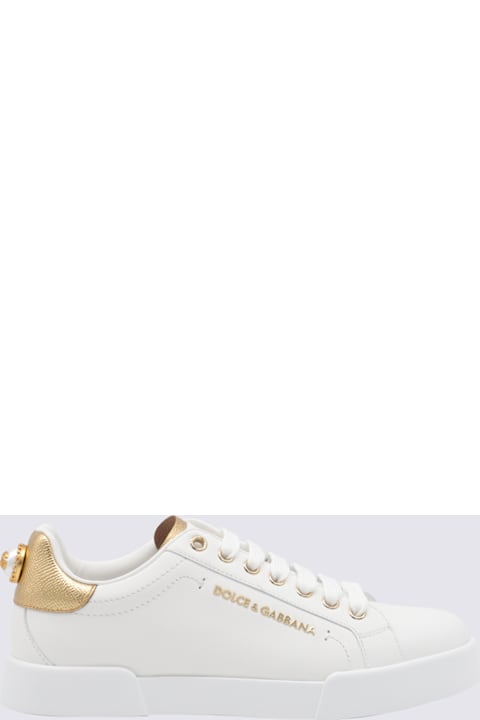 Dolce & Gabbana for Women Dolce & Gabbana White Leather Sneakers