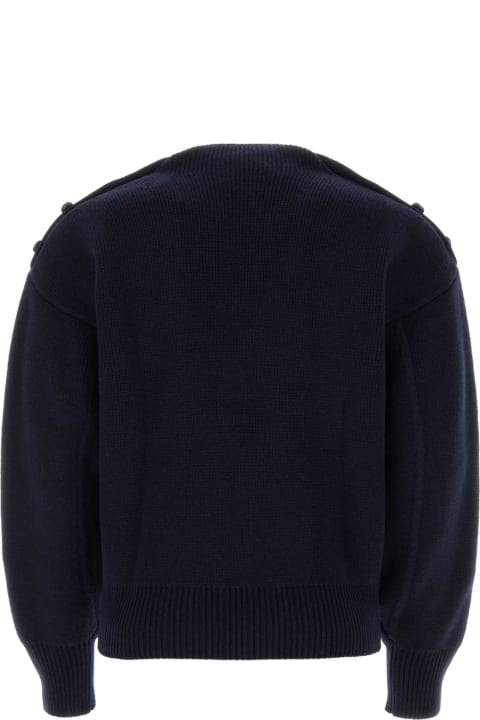Ferragamo Sweaters for Men Ferragamo Midnight Blue Wool Blend Sweater