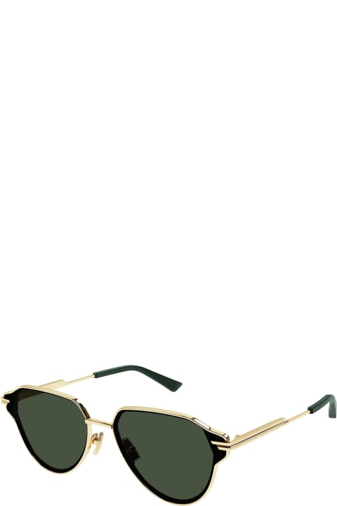 メンズ Bottega Veneta Eyewearのアイウェア Bottega Veneta Eyewear Bv1271s-003 - Gold Sunglasses