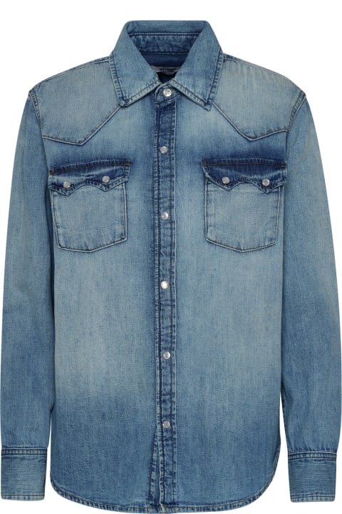 RE/DONE Clothing for Women RE/DONE Light Blue Cotton Denim Shirt