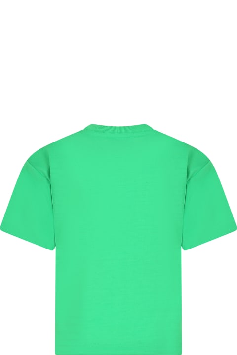 Marc Jacobs Kids Marc Jacobs Green T-shirt For Kids With Logo