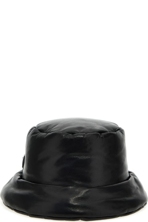 Prada for Women Prada Leather Logo Hat