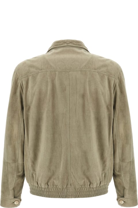 معاطف وجواكت لـ القسم الرجالي Brunello Cucinelli Suede Jacket