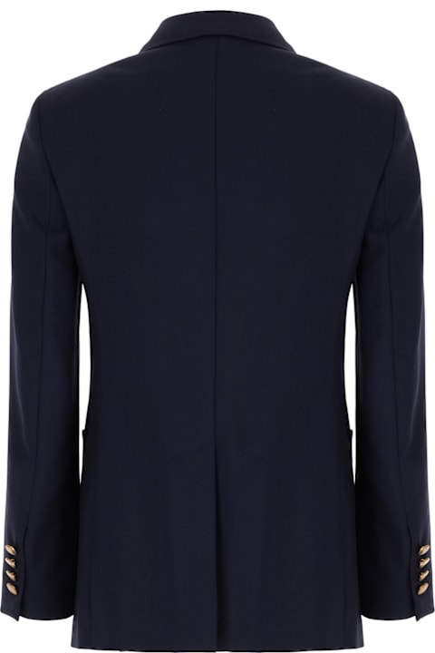 Max Mara for Women Max Mara Blue Wool Blend Jacket