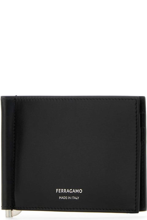 Accessories for Men Ferragamo Black Leather Card Holder