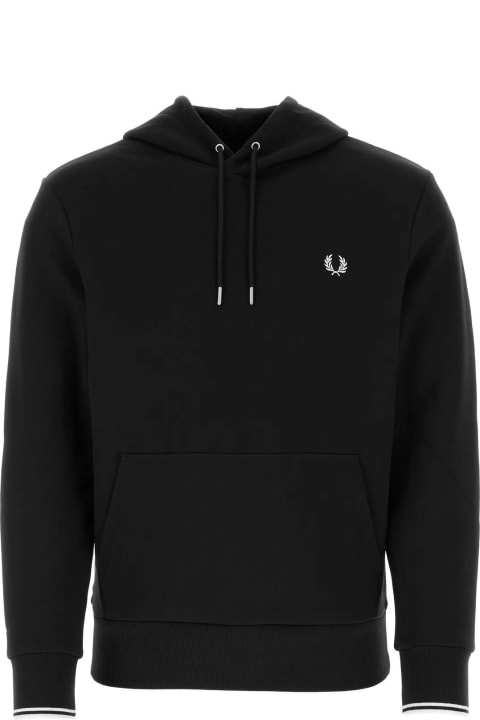 Fred Perry for Women Fred Perry Black Cotton Sweatshirt