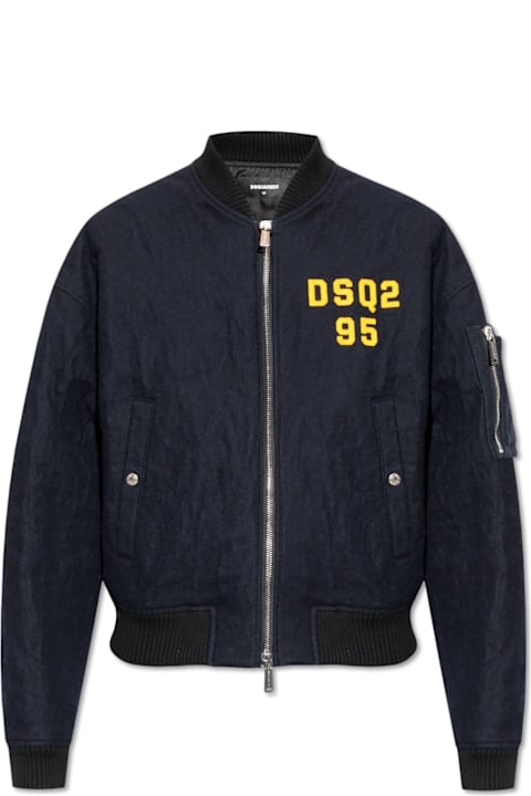 Fashion for Men Dsquared2 Logo Patch Zipped Jacket
