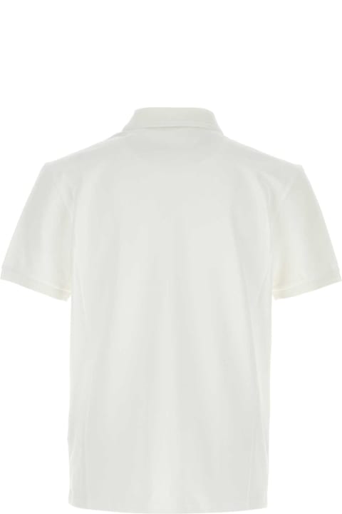 Topwear for Men Moncler White Piquet Polo Shirt