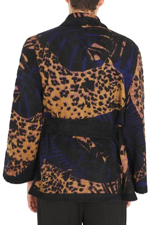 Homeware Saint Laurent Leopard Intarsia Robe
