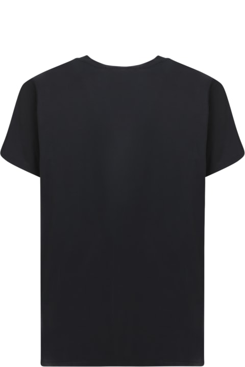14 Bros Topwear for Men 14 Bros Front Print Black T-shirt
