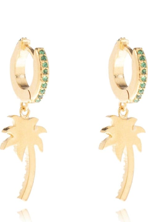 Palm Angels Earrings for Women Palm Angels Palm Tree Hoop Earrings