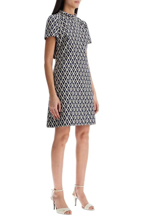 Homeware Valentino Garavani All-over Patterned Short-sleeved Mini Dress