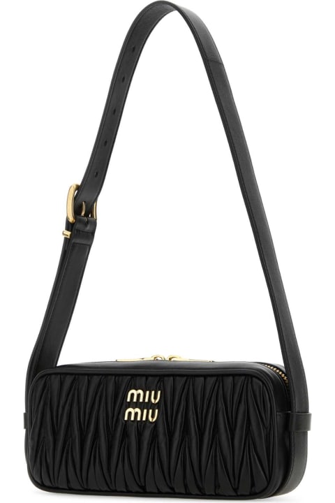 Bags for Women Miu Miu Black Nappa Leather Shoulder Bag