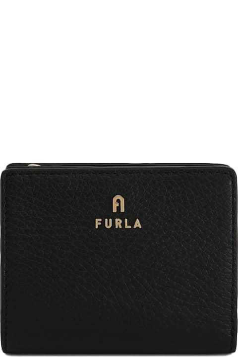 Furla for Women Furla Camelia S Black Wallet In Grained Leather