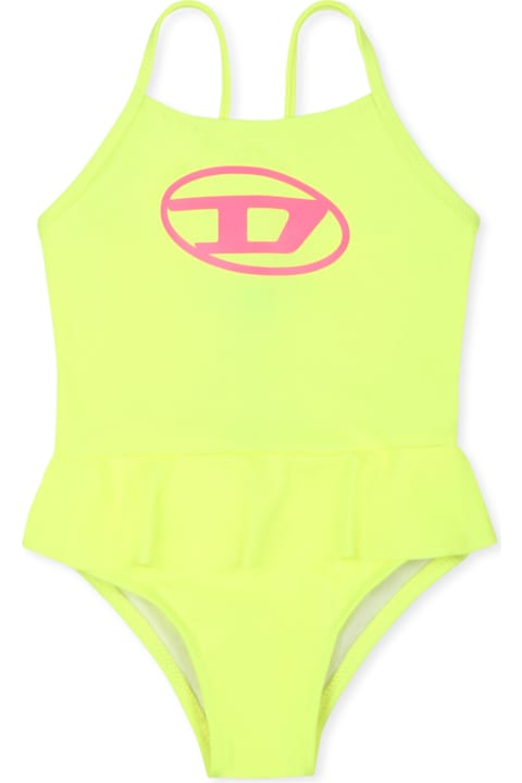 خصم على رُضع أولاد Diesel Yellow Swimsuit For Baby Girl With Logo