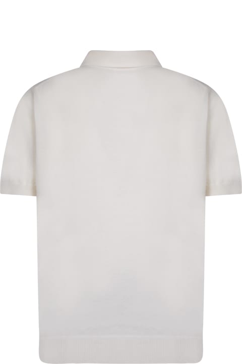Lardini Topwear for Men Lardini Check White Polo Shirt