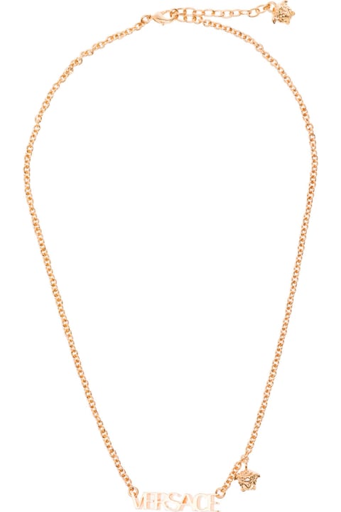 Gold Metal Chain Necklace With Logo Dolce & Gabbana Woman