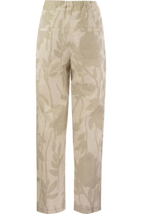 Clothing for Women Brunello Cucinelli Linen Slouchy Trousers