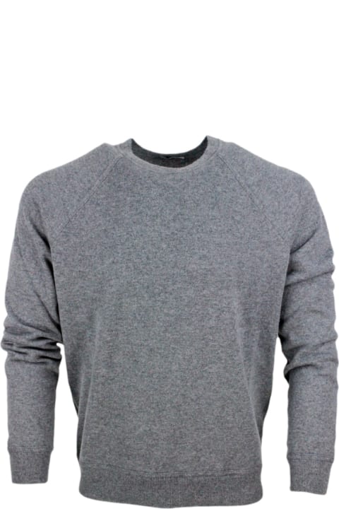 Malo Fleeces & Tracksuits for Men Malo Long-sleeved Crewneck Sweater Cashmere