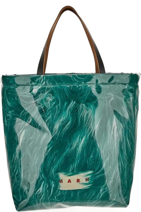 Marni for Women Marni Covered Shearling Tote Bag
