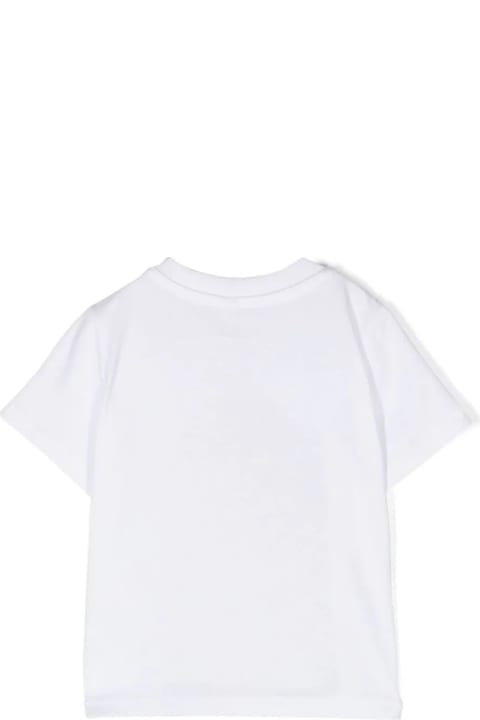 Topwear for Baby Boys Stella McCartney Kids Shark Face Flap T-shirt In White