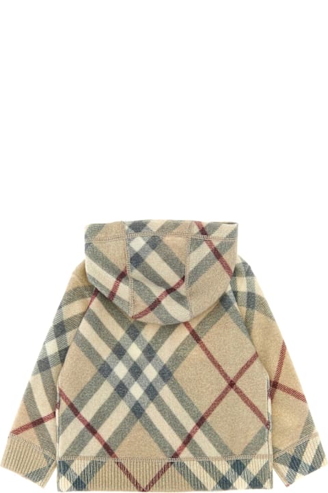 Burberry Topwear for Baby Boys Burberry Check-hooded Cardigan