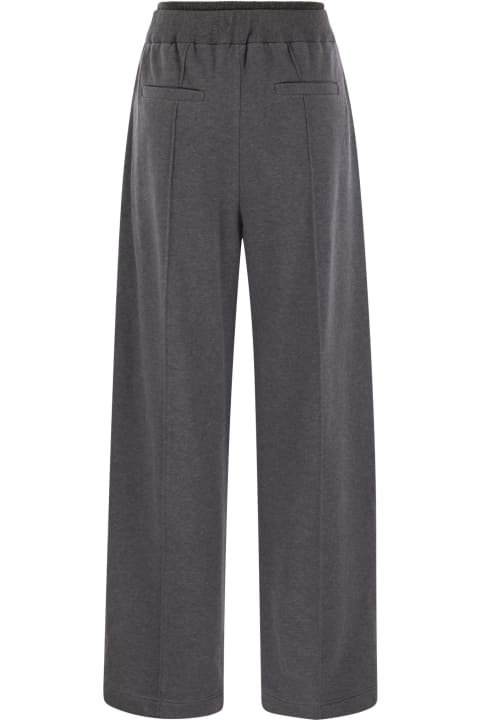 Brunello Cucinelli Pants & Shorts for Women Brunello Cucinelli Loose Fit Cotton Trousers