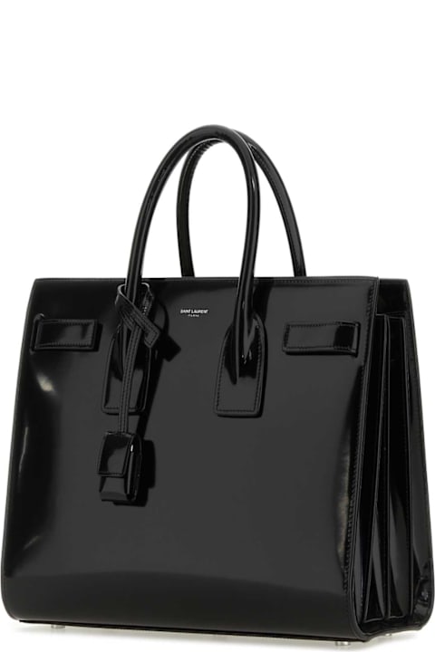 Saint Laurent Bags for Women Saint Laurent Black Leather Small Sac De Jour Handbag