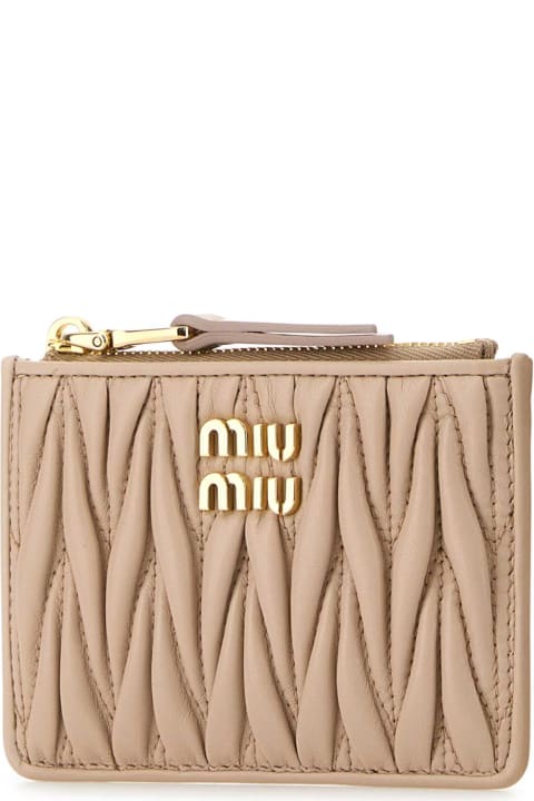 Miu Miu Accessories for Women Miu Miu Powder Pink Nappa Leather Card Holder