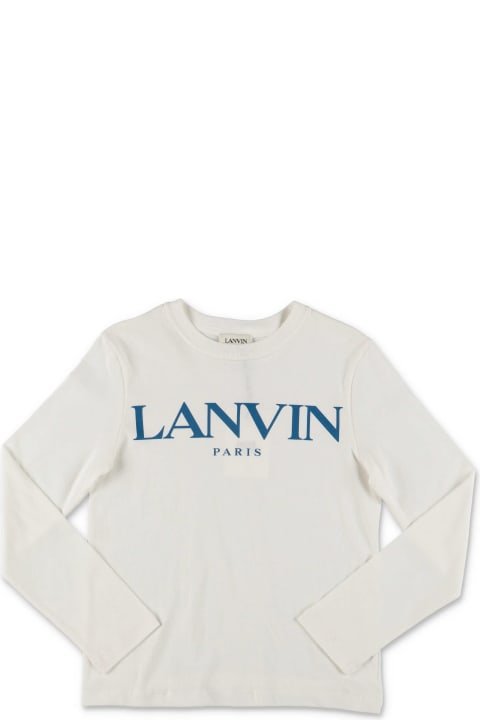 Lanvin T-shirt Bianca In Jersey Di Cotone