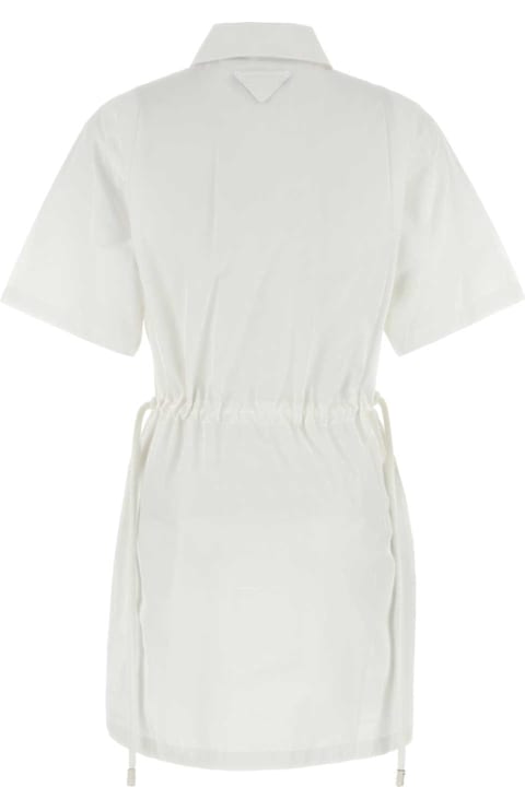 Prada Dresses for Women Prada White Poplin Shirt Dress