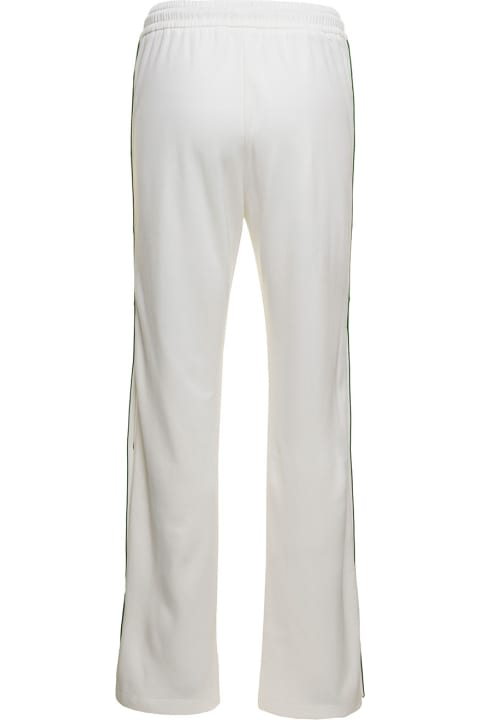 Gucci Clothing for Women Gucci 'tennis Club' White Jogger Pants With Snap Buttons And Web Detail In Tech Jersey Woman