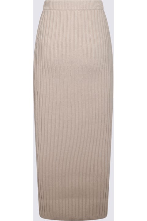 تنورات لـ السيدات Max Mara Beige Seta Wool Skirt