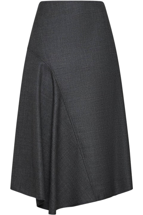 Brunello Cucinelli Skirts for Women Brunello Cucinelli Asymmetric Midi Skirt