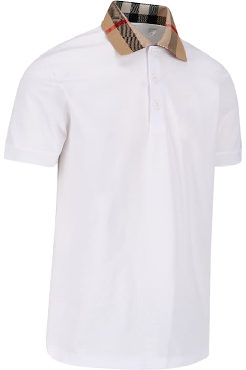 Homeware Burberry Check Collar Polo Shirt
